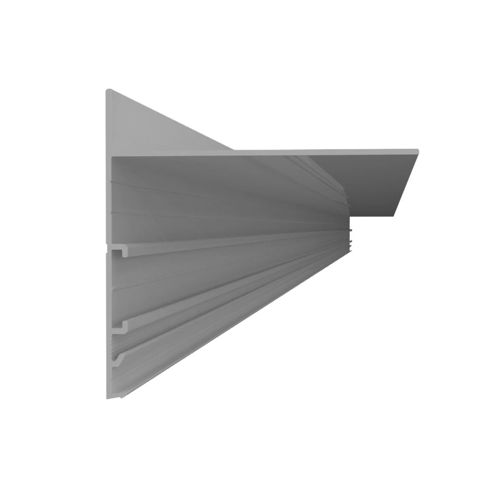 Profilé alu pour terrasse sur plots 240x10 cm gris aluminium - yeed (à l'unité)