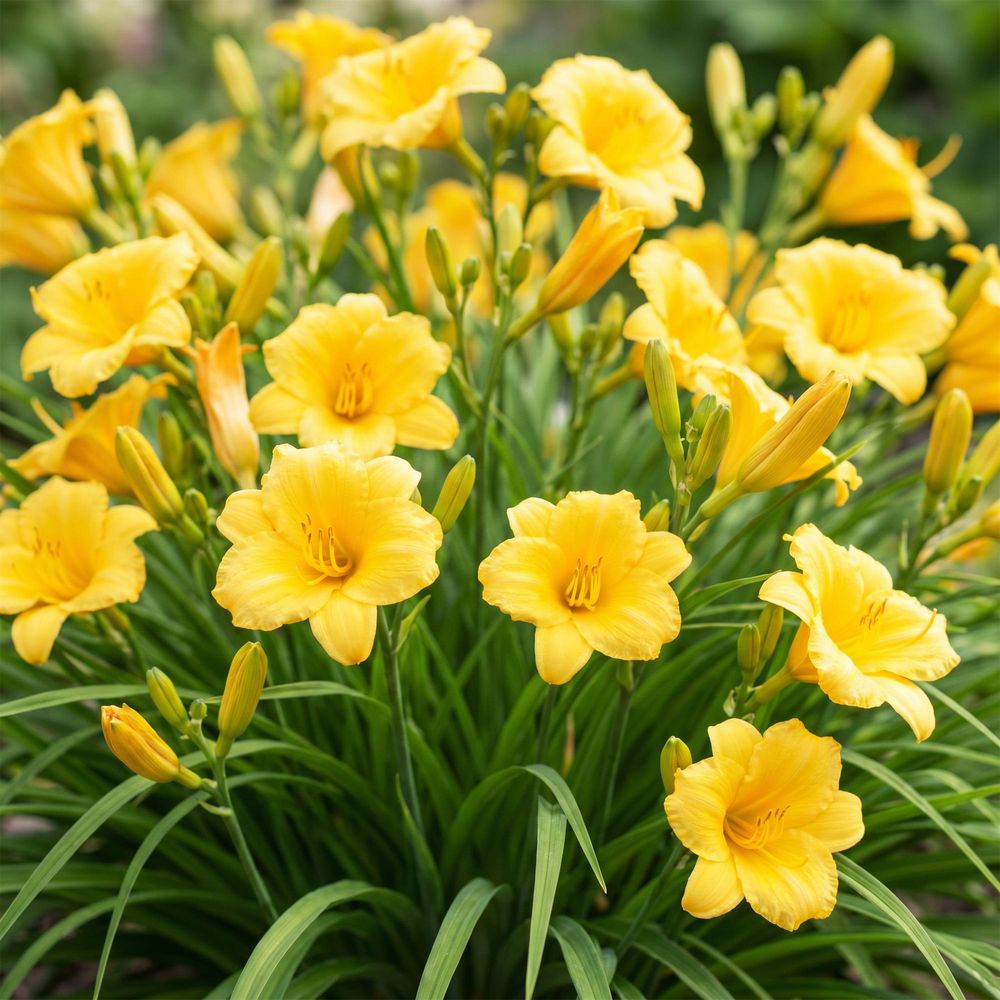 Hémérocalle 'stella de oro' - vivace fleurie remontante - pot de 11cm - hauteur 15-25 cm - plante d’extérieur - lot de 24