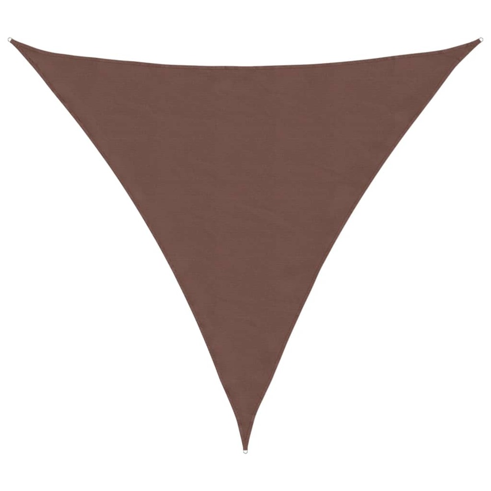 Voile de parasol tissu oxford triangulaire 5x5x5 m marron