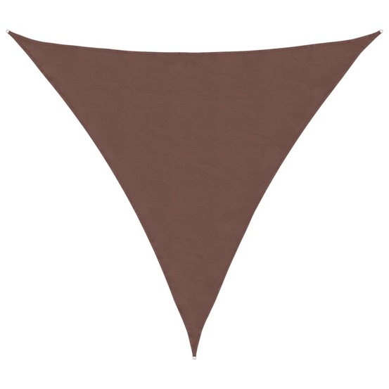 Voile de parasol tissu oxford triangulaire 5x5x5 m marron
