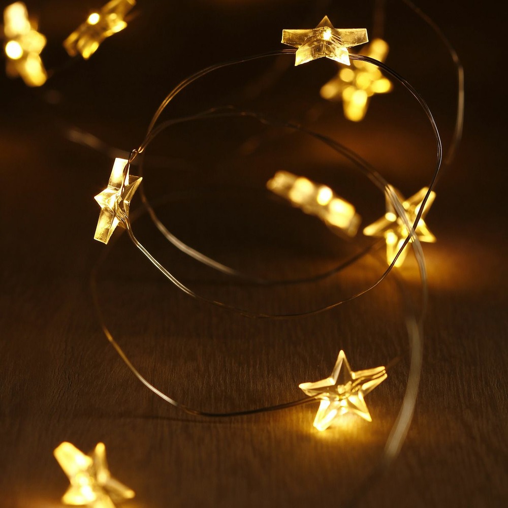 Guirlande lumineuse intérieur 60 led blanc lumière fixe sur 1.20 m