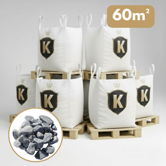 Galet gris bleu 40/60 mm – pack 6 big bag +/- 1,5t – 60 m²
