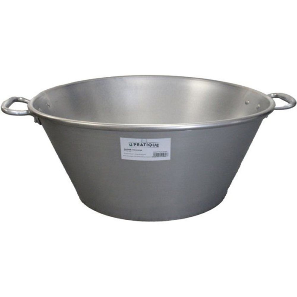 Bassine à gras lourde - - pro type landaise - ø 65 cm - 72 l - épaisseur 3,5 mm - anse alu