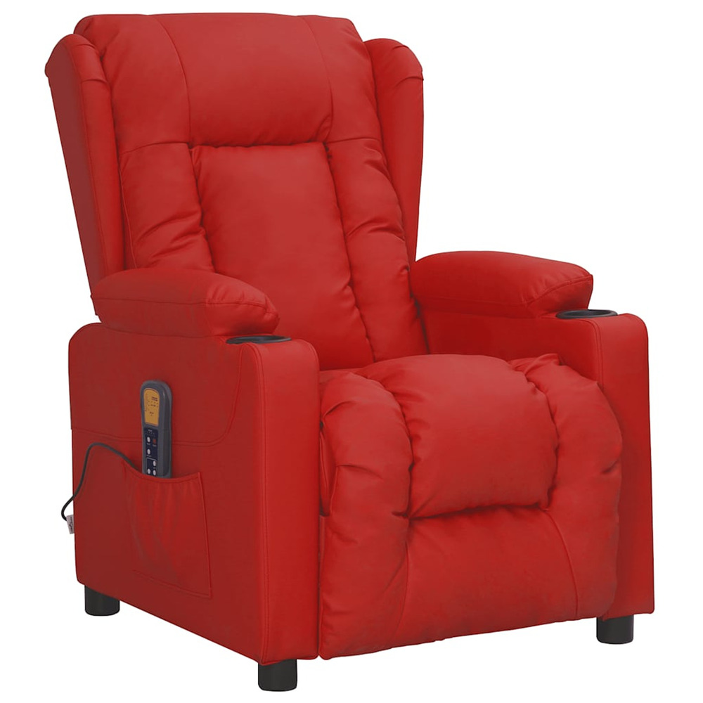 Fauteuil de massage rouge bordeaux similicuir