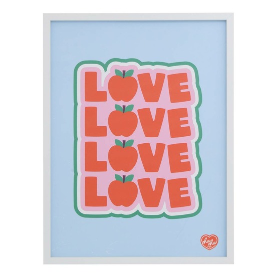 Toile chacha avec cadre blanc 31,5x2x41,5 cm