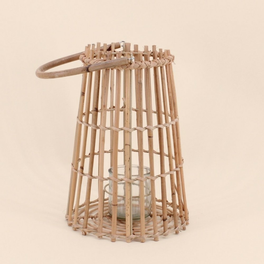 Lanterne en rotin conique 30cm