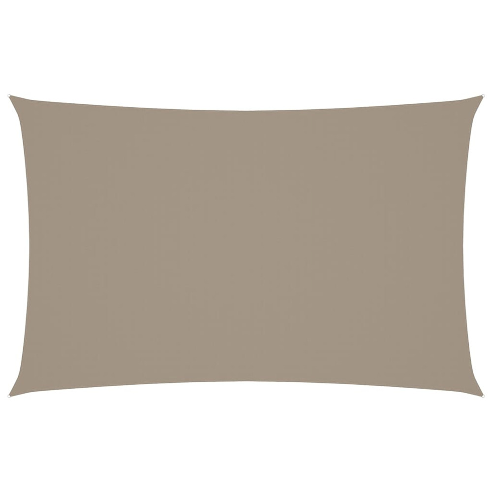 Voile de parasol tissu oxford rectangulaire 5x8 m taupe