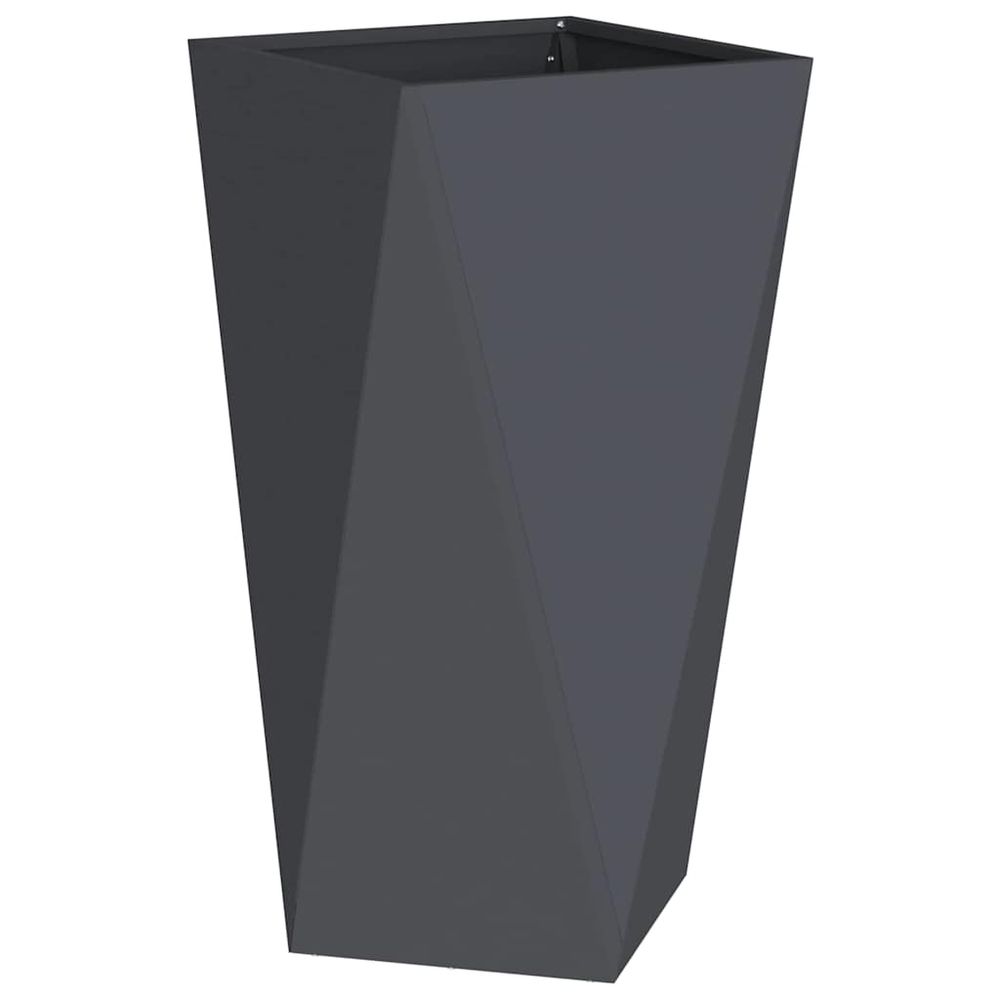 Jardinière anthracite 40 x 40 x 75 cm acier