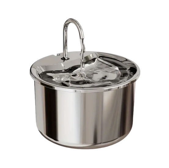 Fontaine à Eau En Acier Inoxydable Pour Chat, 2 L/67 Oz