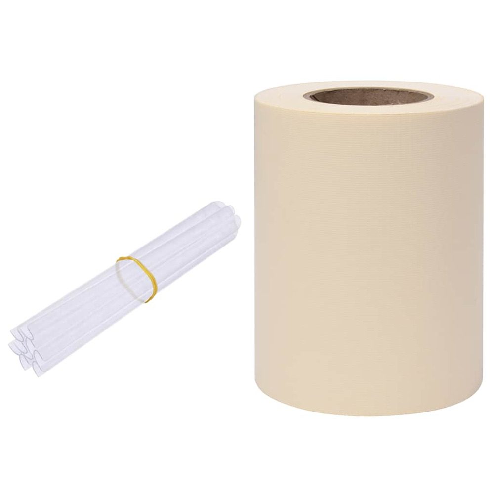 Écran d'intimité de jardin pvc 35x0,19 m crème