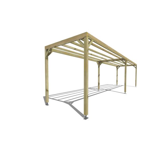 Pergola bois • 10m x 2m • indépendante • sens largeur • livraison comprise