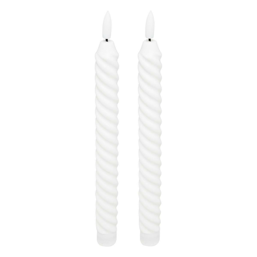 Lot de 2 bougies bâton à led 
