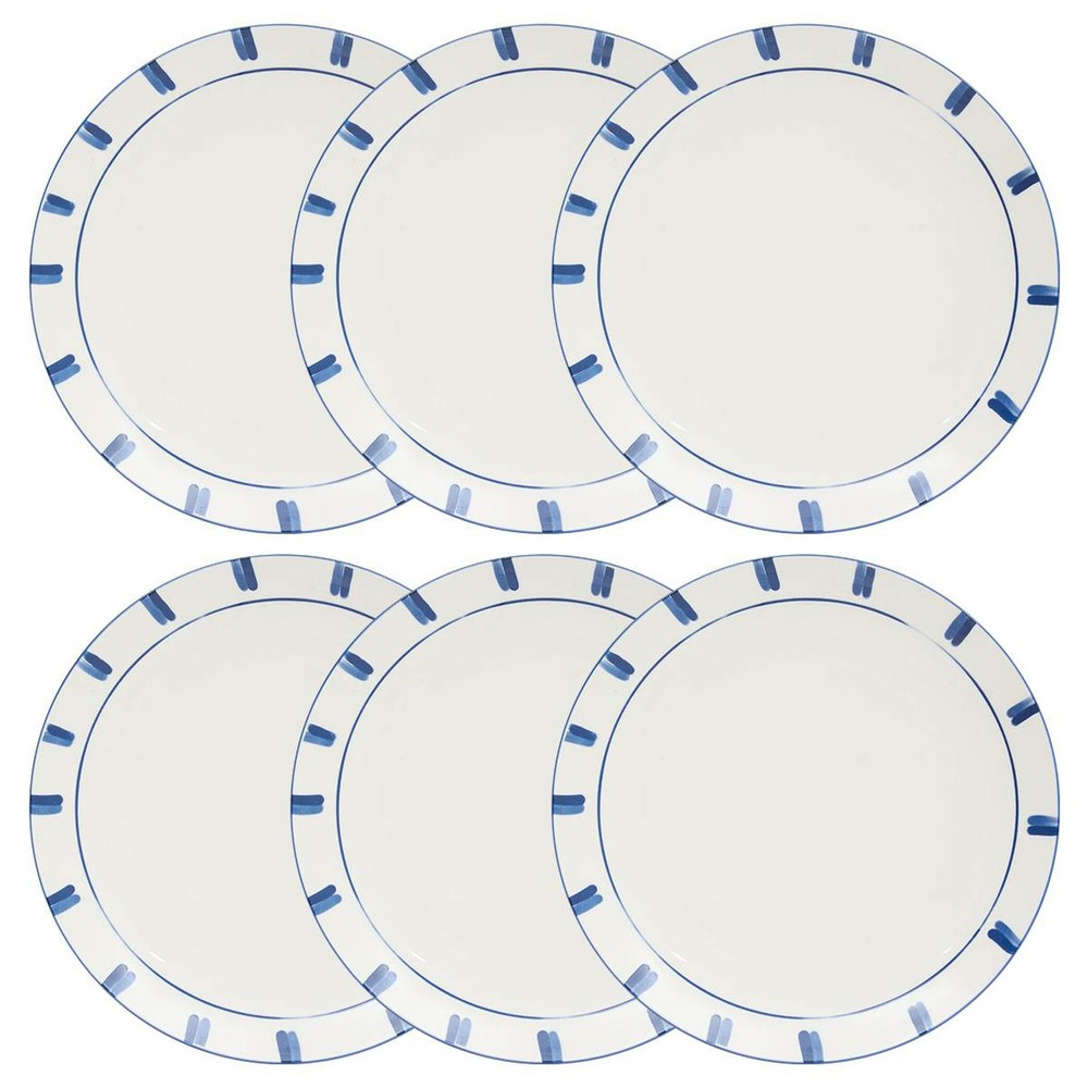 Lot de 6 assiette oceania bleu