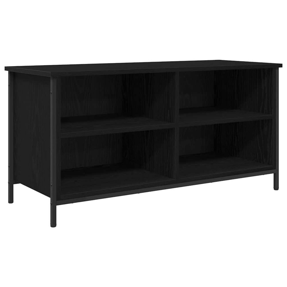 Meuble tv chêne noir 100 x 40 x 50 cm bois d'ingénierie
