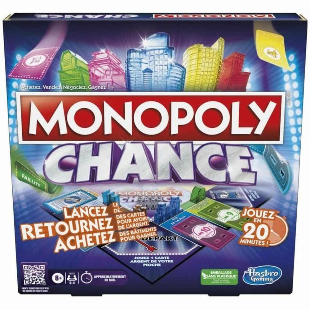 Monopoly chance, jeu de plateau monopoly rapide pour la famille