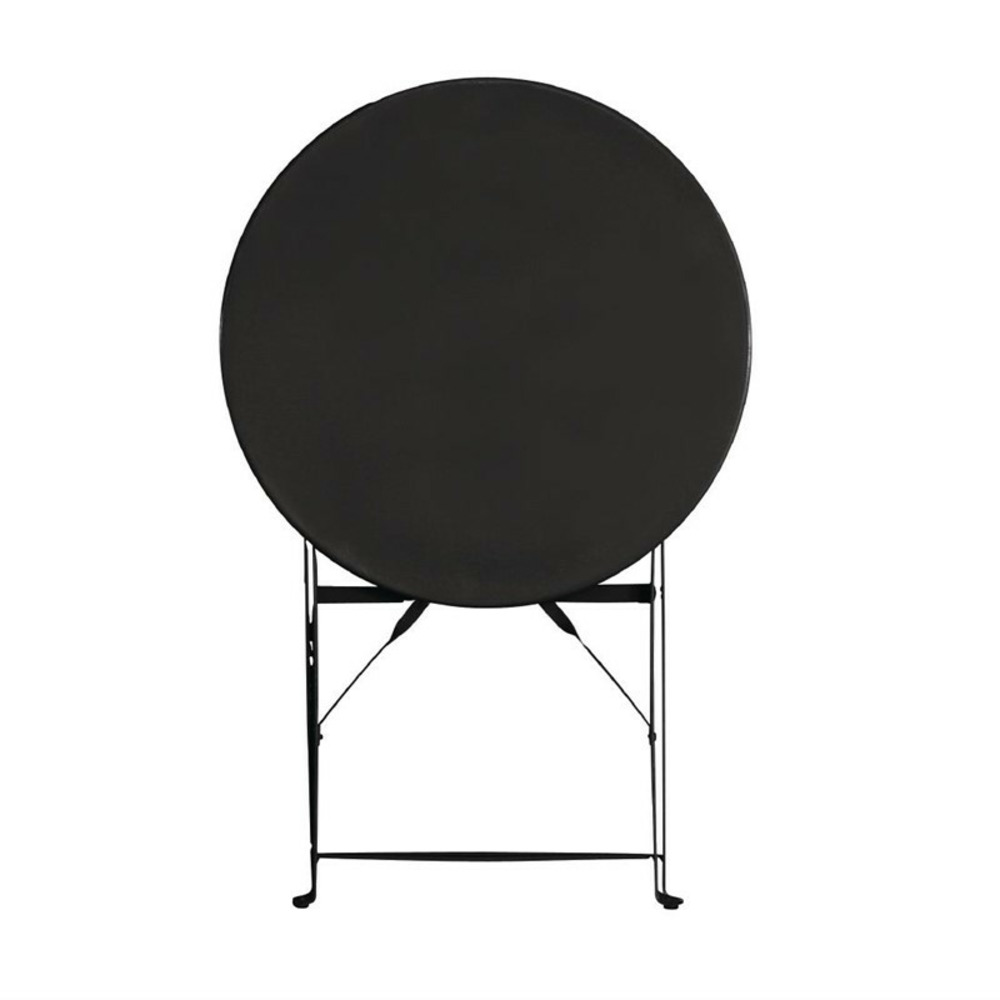 Table de terrasse en acier noir 595 mm - bolero