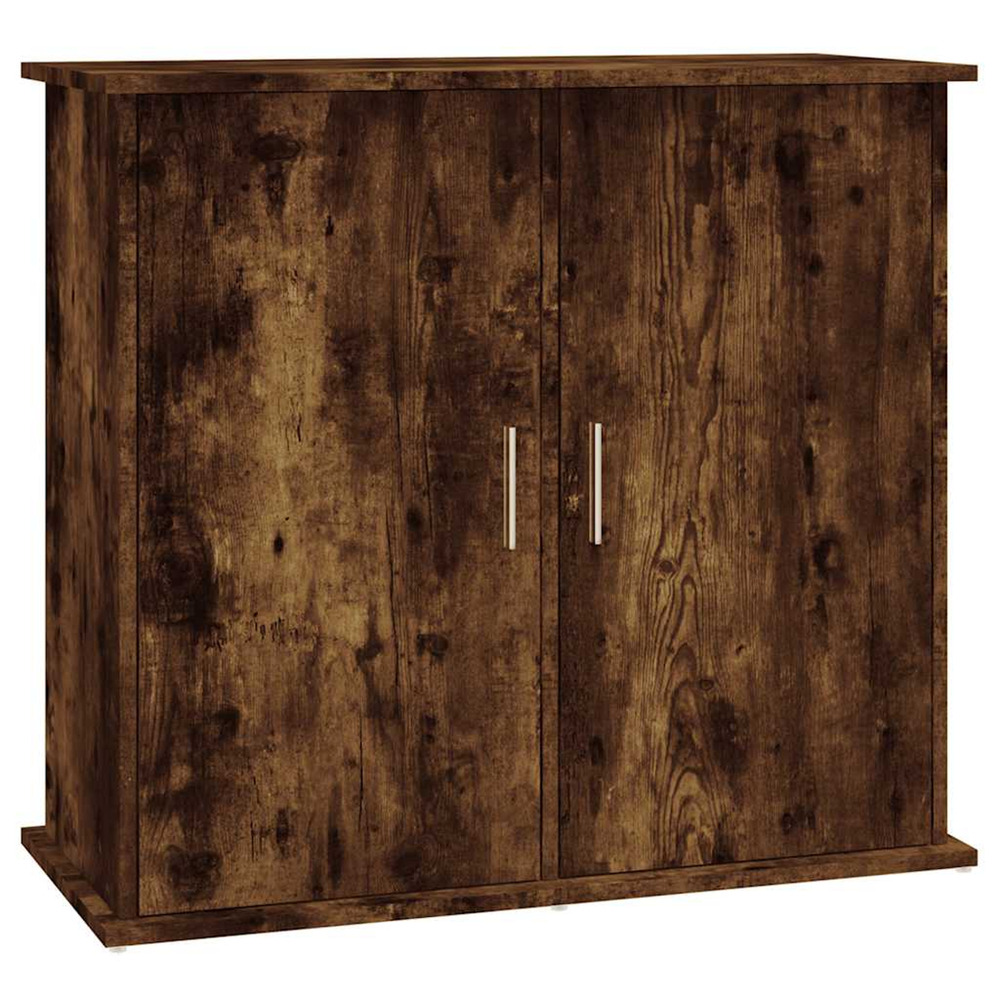 Support pour aquarium chêne fumé 81x36x73 cm bois d'ingénierie