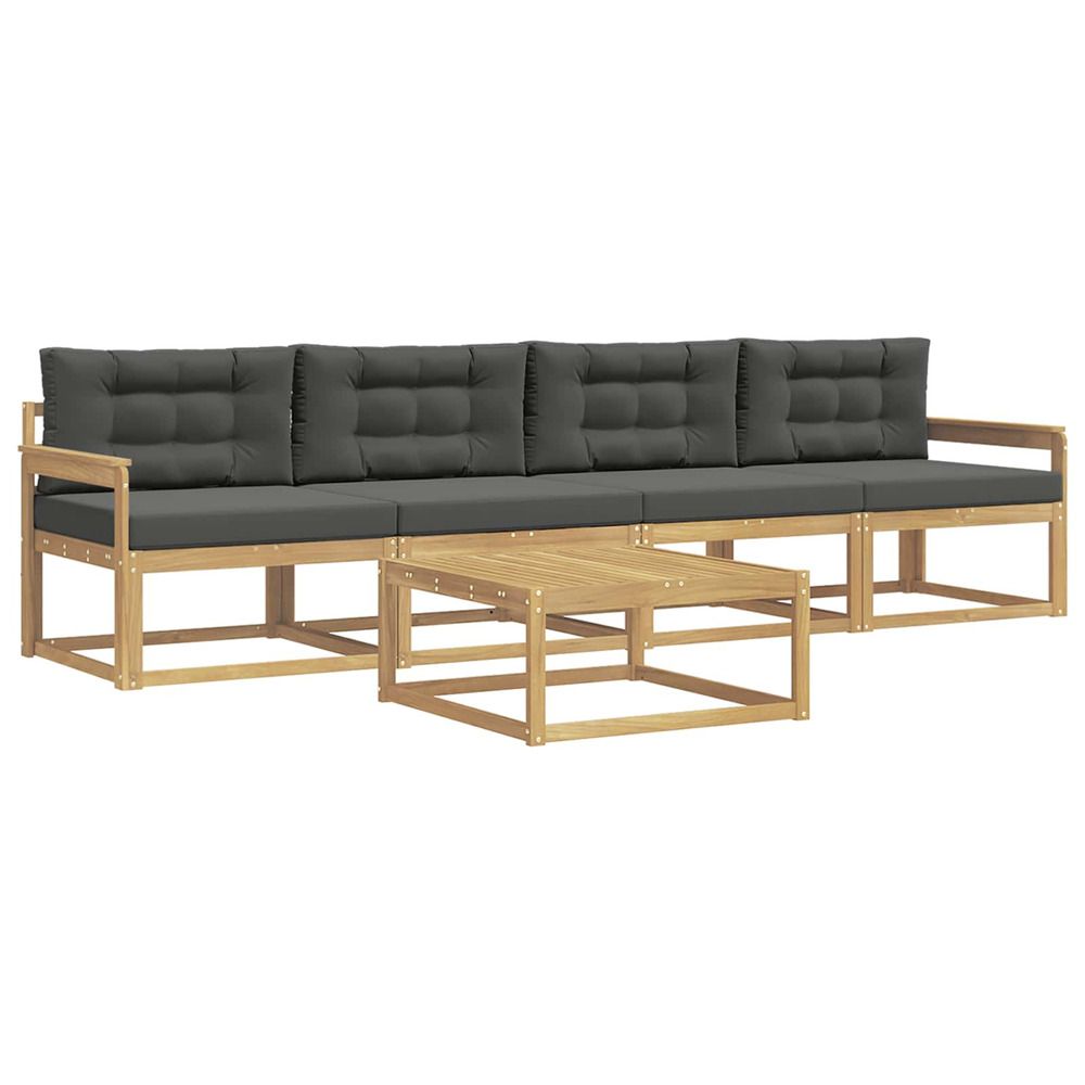 Ensemble de canapés d'extérieur 4 pc blanc et anthracite
