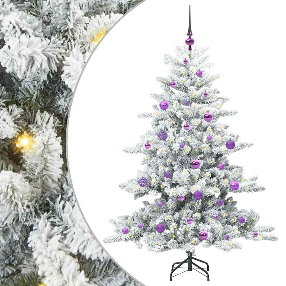 Sapin de noël artificiel à branches articulées blanc 150 cm