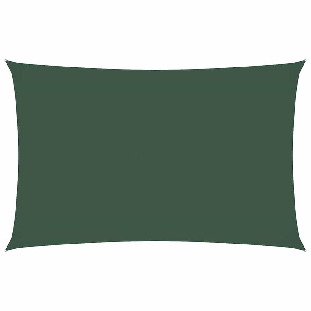 Voile de parasol tissu oxford rectangulaire 2,5x5 m vert foncé