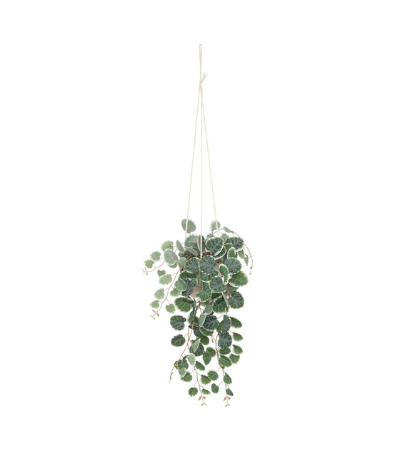 Plante tombante artificielle pot blanc h 80 cm