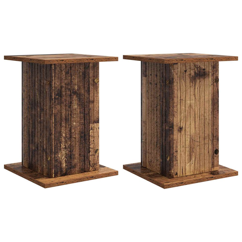 Support de plante 2 pc bois ancien 30,5 x 30 x 43 cm