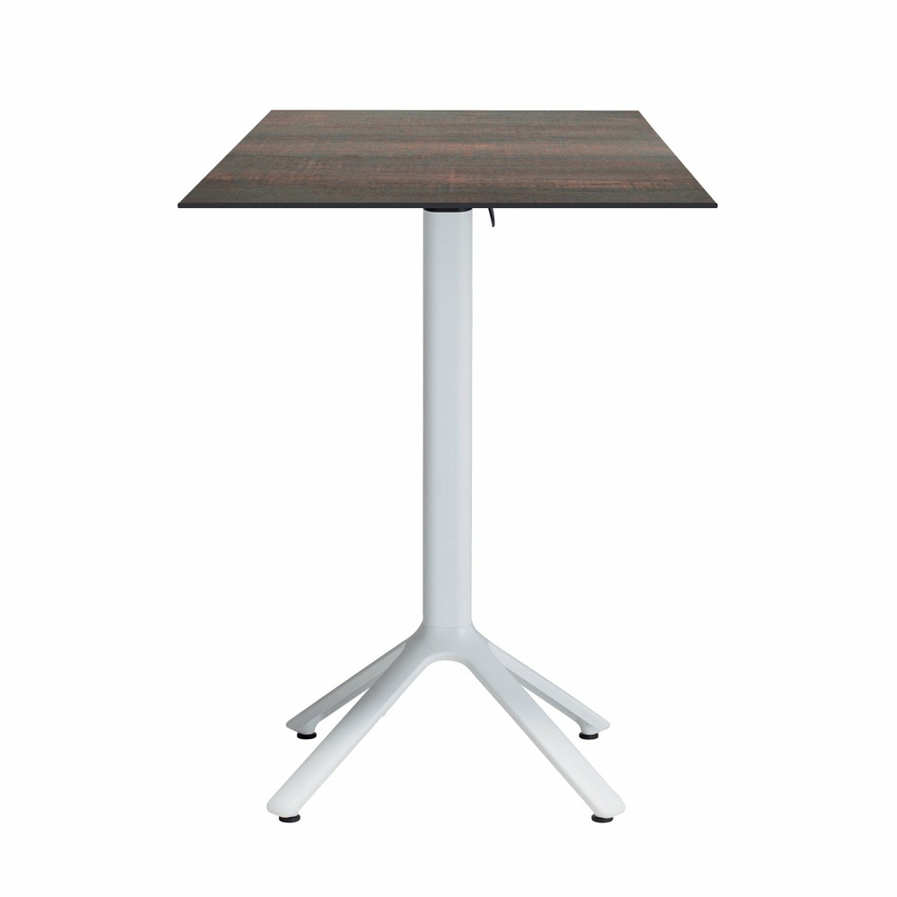 Restootab - table haute pliable nemo blanche pour extérieur industriel 60x60