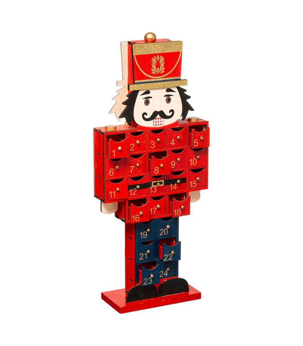 Déco de noël calendrier de l'avent casse noisette h 47. 5 cm