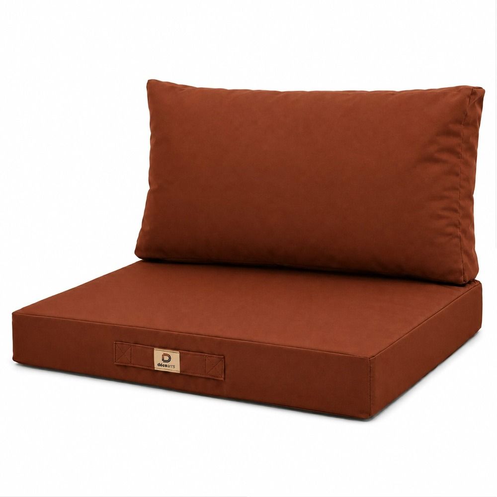 Coussins pour salon de jardin déhoussable 60x70cm terracotta