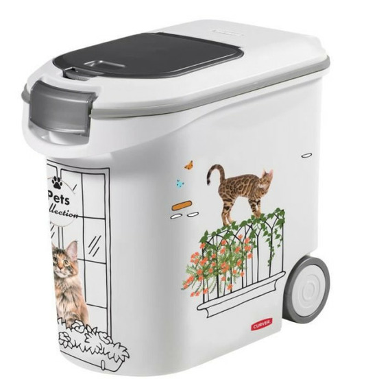 Conteneur a croquettes - 35l/12 kg - pets collection - pour chat