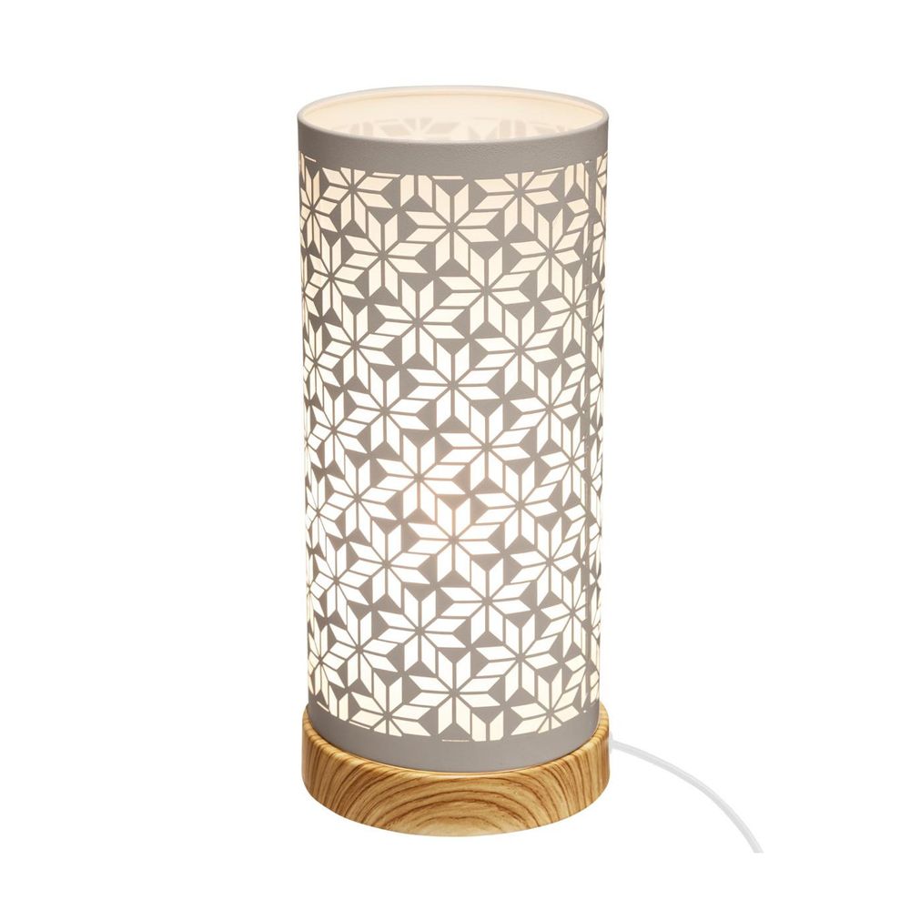 Lampe à poser tactile en métal ajouré h 28 cm