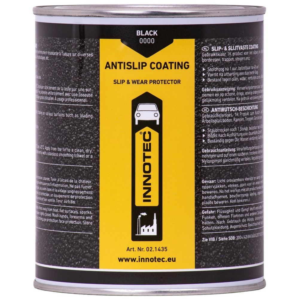Revêtement antidérapant, antidérapant noir, 1 liter, peinture noire