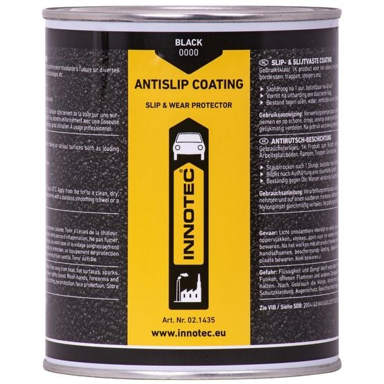 Revêtement antidérapant, antidérapant noir, 1 liter, peinture noire