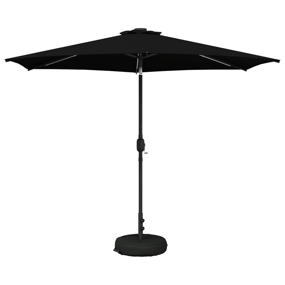 Parasol de jardin avec lumières led et base 300 x 300 cm