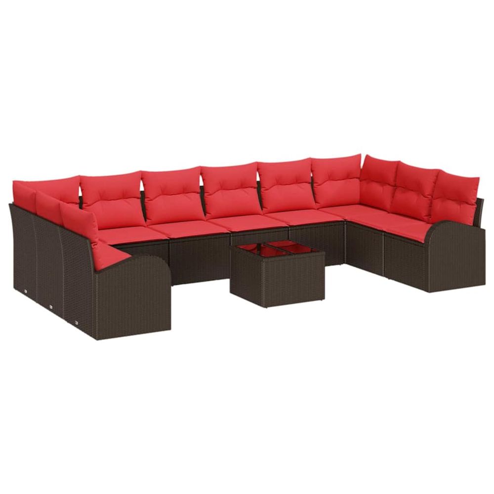 Ensemble de canapés 11 pc marron polyrotin