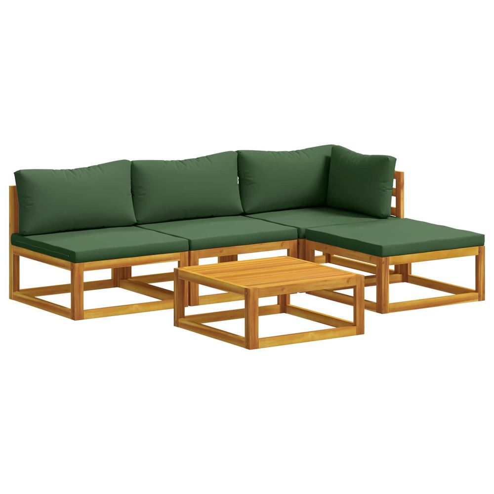 Ensemble de canapés 5 pc naturel bois d'acacia massif