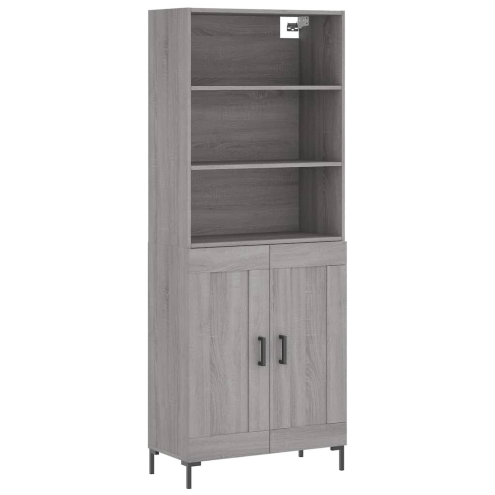 Buffet bahut commode armoire meuble de rangement organisateur cuisine salle de séjour salon haut sonoma 69,5 x 34 x 180 cm bo