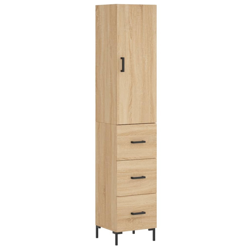 Buffet bahut commode armoire meuble de rangement organisateur cuisine salle de séjour salon haut sonoma 34,5 x 34 x 180 cm bo