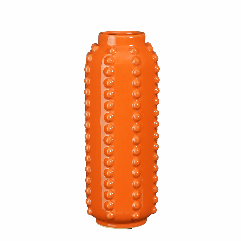 Mica decorations boaz vase - h30 x ø11 cm - céramique - orange