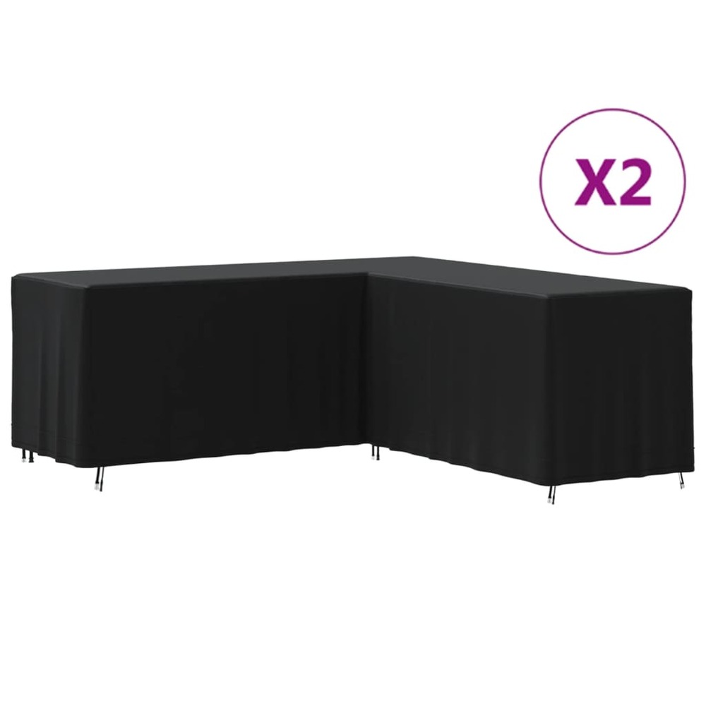 Housses pour canapé en forme de l 2 pcs 254x254x80 cm 420d