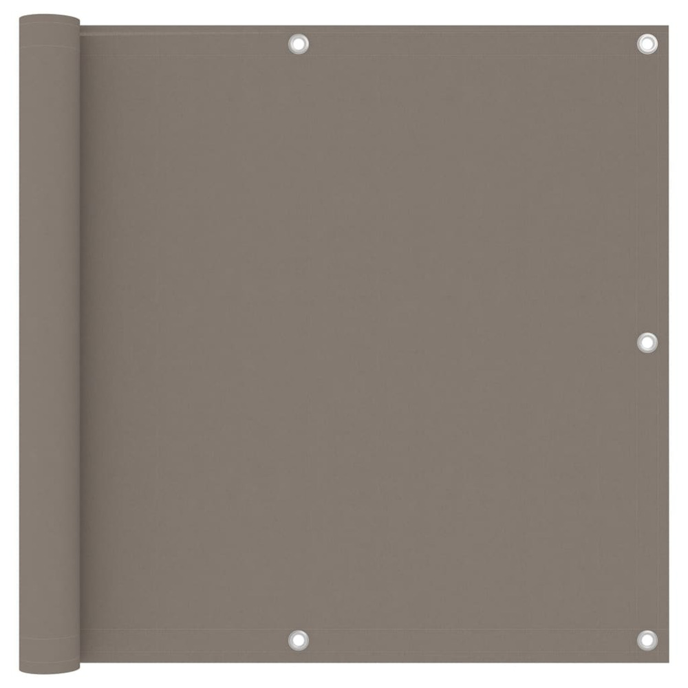 Écran de balcon taupe 90x600 cm tissu oxford