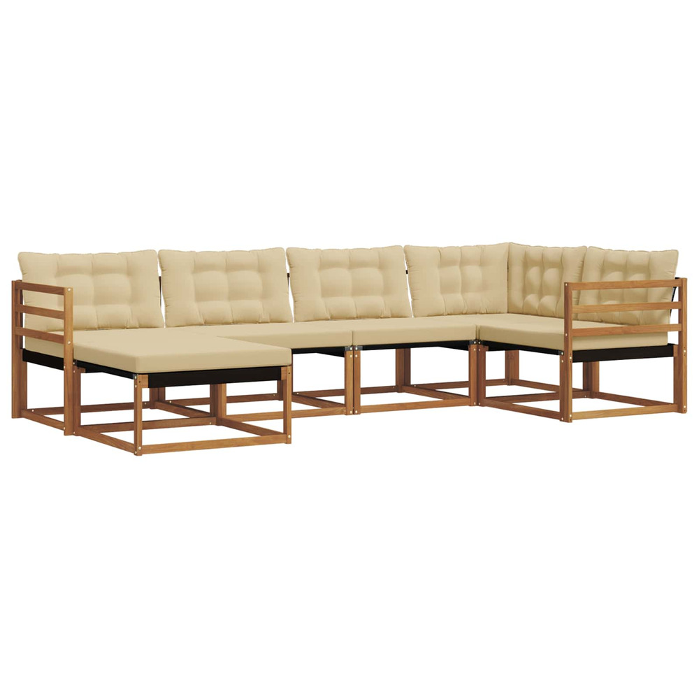 Ensemble de canapés d'extérieur 18 pcs naturel et beige