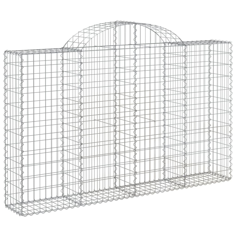 Panier de gabions arqué 200x30x120/140 cm fer galvanisé