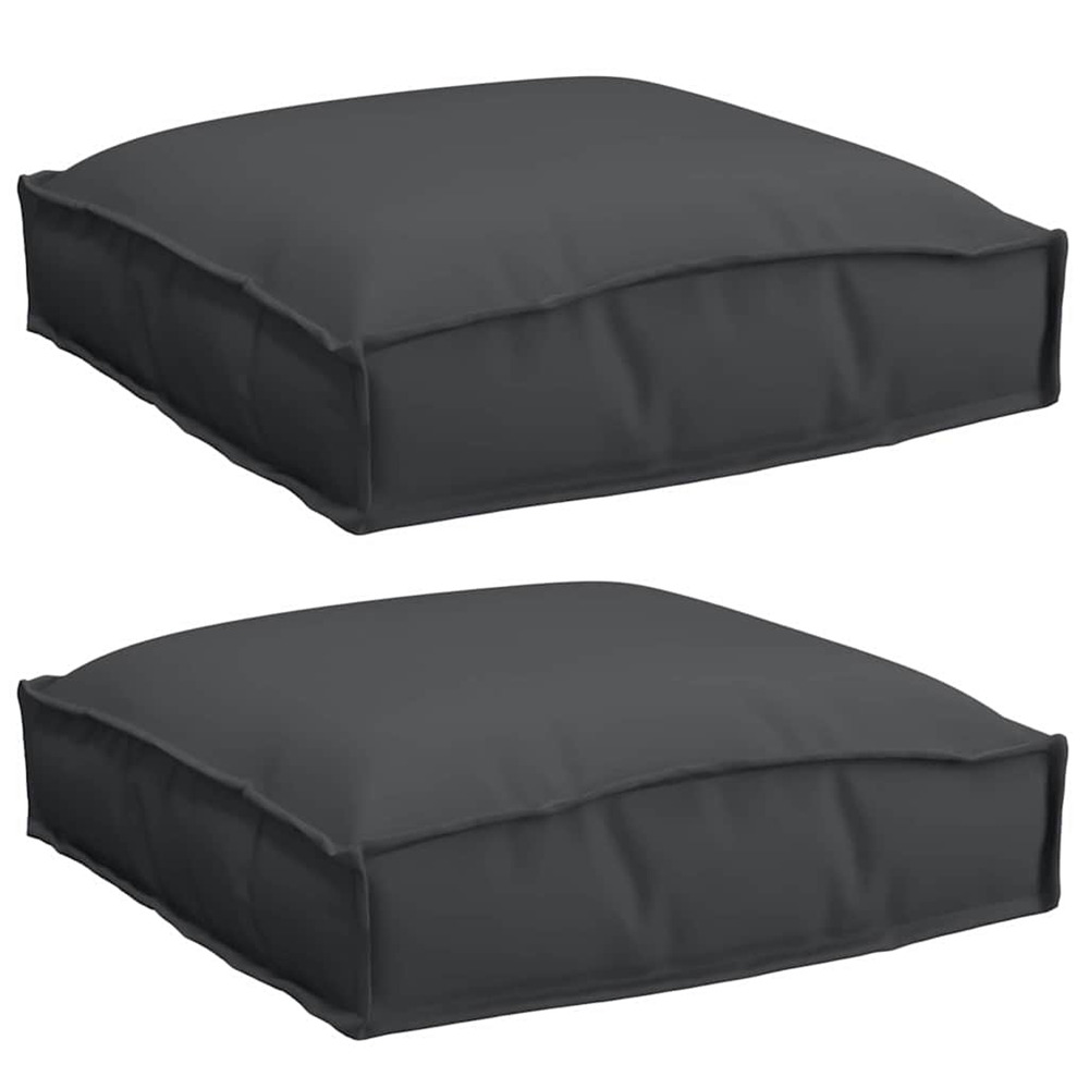 Coussin 2 pcs noir 40 x 40 x 8 cm tissu oxford