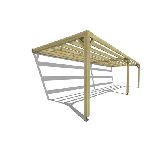 Pergola bois • 10m x 3m • adossée • sens largeur • livraison comprise