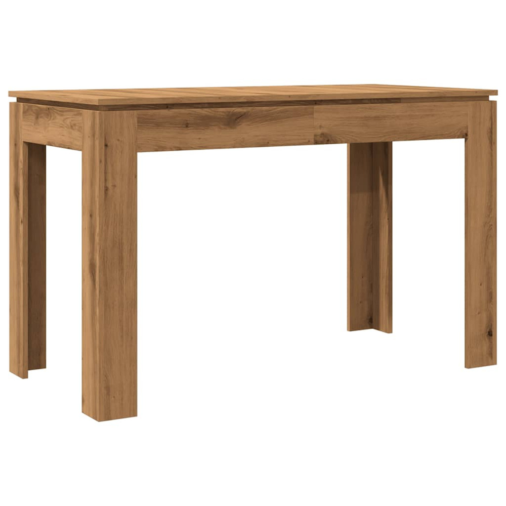 Table à manger chêne artisanal 120x60x76 cm bois d'ingénierie