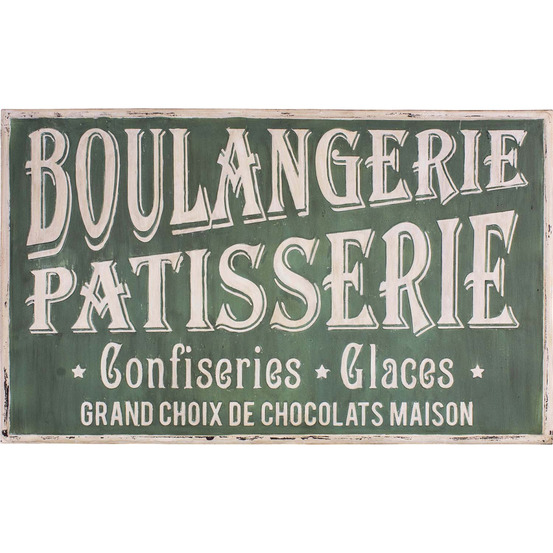Plaque décorative en fer commerce 122.5 x 74 cm boulangerie