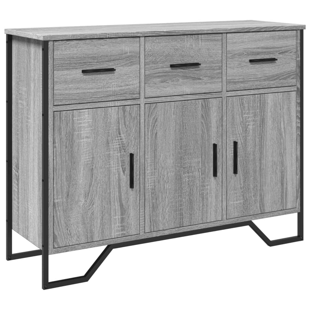 Buffet bahut commode armoire meuble de rangement organisateur cuisine salle de séjour salon sonoma 97 x 32,5 x 74,5 cm bois d