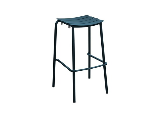 Lot de 2 tabourets de jardin haut empilable perfect - bleu - 50 x 79 x 46 cm
