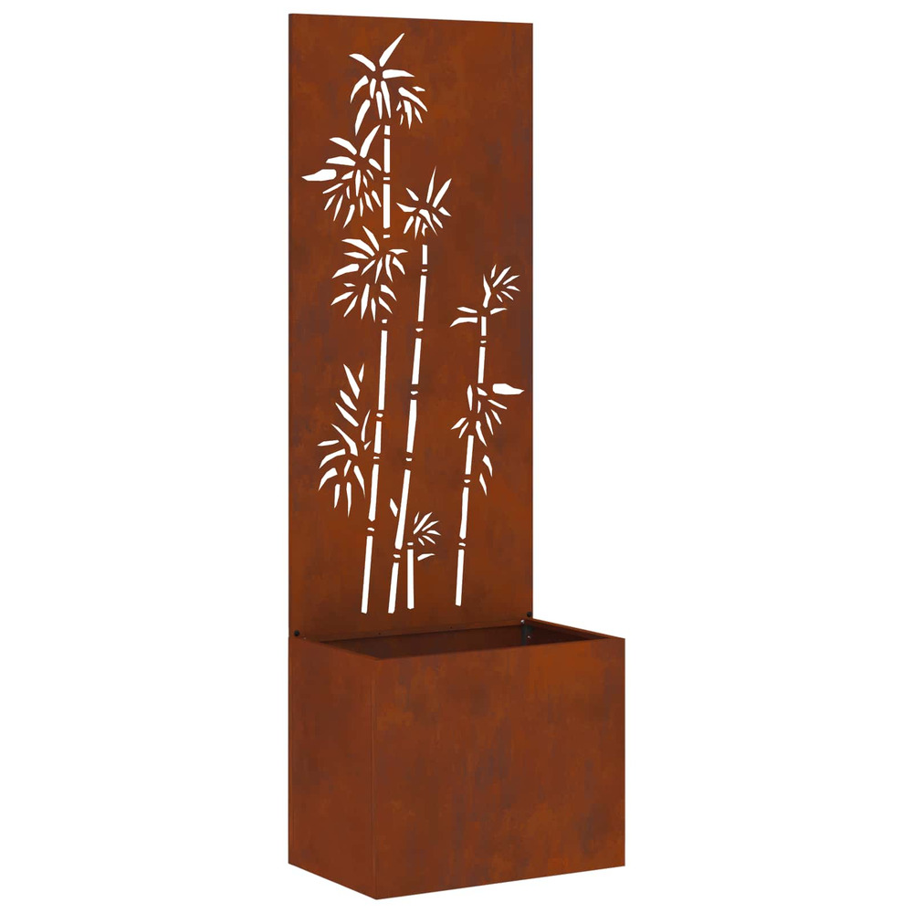 Écran de confidentialité de jardin floral rouillé 50 x 140 cm